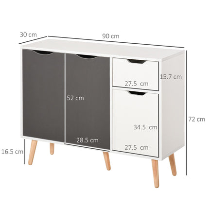 Sideboard Floor Standing Storage Cabinet with Drawer for Bedroom, Living Room, Home Office - Grey