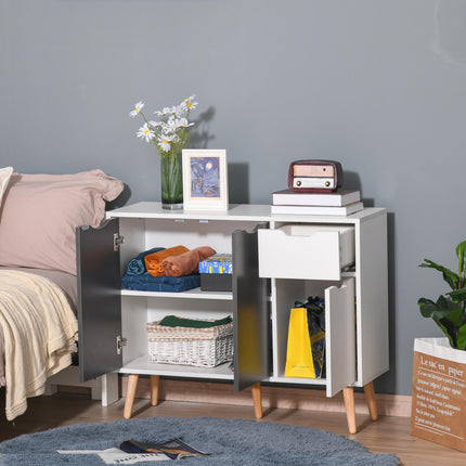 Sideboard Floor Standing Storage Cabinet with Drawer for Bedroom, Living Room, Home Office - Grey