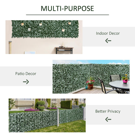 Artificial Leaf Screen Panel 3x1.5m UV-Stabilized Privacy Fence - Dark Green