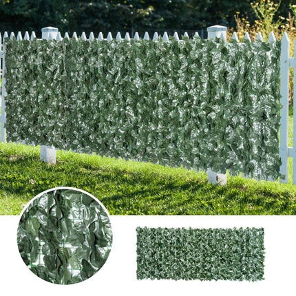 Artificial Leaf Screen Panel 3x1.5m UV-Stabilized Privacy Fence - Dark Green
