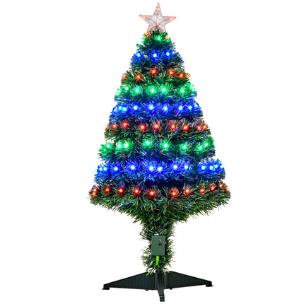 3ft 90cm Fiber Optic Pre-Lit Artificial Christmas Tree - Green