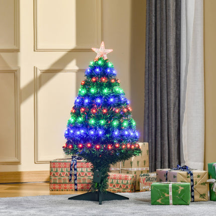 3ft 90cm Fiber Optic Pre-Lit Artificial Christmas Tree - Green