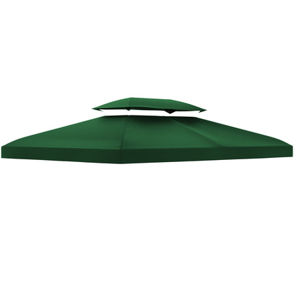 Gazebo Roof Replacement for 3x4m Frames with Two-Tier Design - Green
