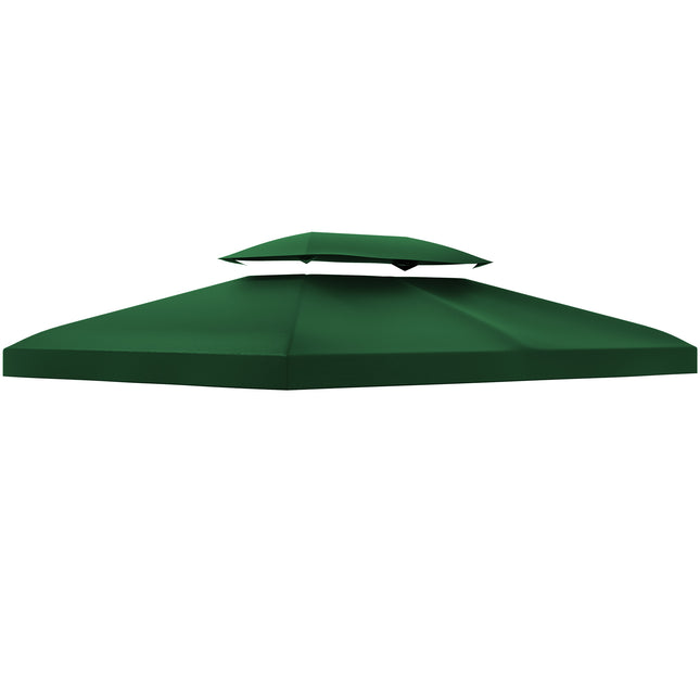 Gazebo Roof Replacement for 3x4m Frames with Two-Tier Design - Green