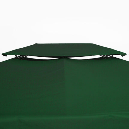Gazebo Roof Replacement for 3x4m Frames with Two-Tier Design - Green