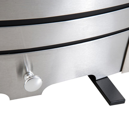 2KW Stainless Steel Electric Fireplace Pebble Burning Effect Heater Fire Flame I