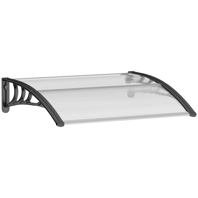 Curved Polycarbonate Door Canopy for Year-Round Weather Protection - Clear