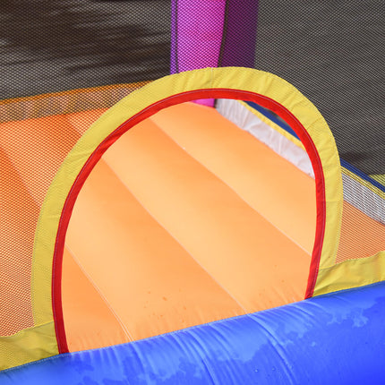 Kids 3-in-1 Inflatable Bouncy Castle Trampoline Slide Water Pool with Blower 2.8x2.5x1.7m - Multi-color