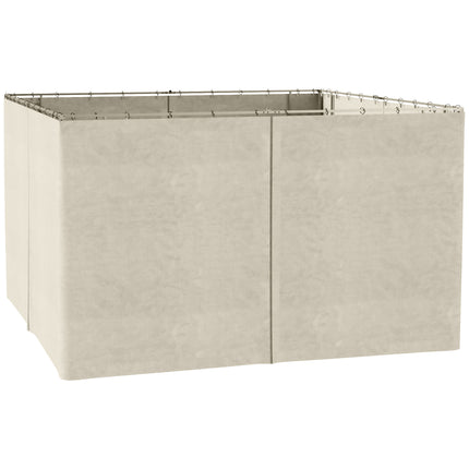 Universal 3x4m Gazebo Sidewalls Set of 4 with Privacy Panels - Beige