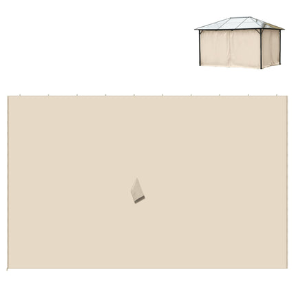 Universal 3x4m Gazebo Sidewalls Set of 4 with Privacy Panels - Beige