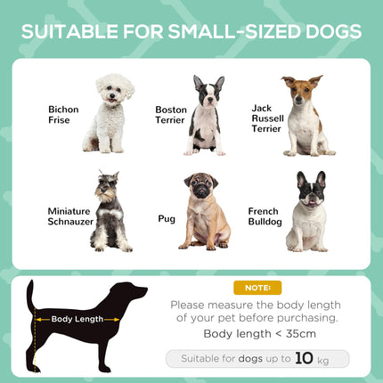 Waterproof Elevated Dog Bed with Breathable Mesh UV Canopy for Small Dogs 61x46x62cm - Grey