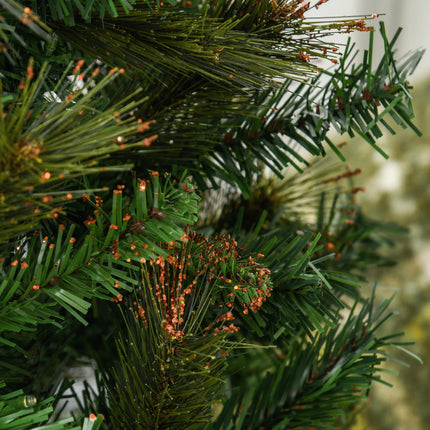 1.5m 5ft Pre-Lit Christmas Tree Artificial Spruce Xmas Tree Warm White LED Holid