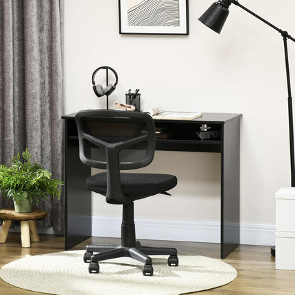 Modern Computer Desk, Home Office Table, Small Writing Desk with Storage Shelf,