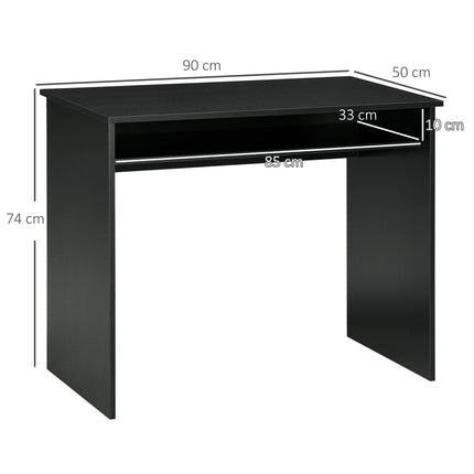 Modern Computer Desk, Home Office Table, Small Writing Desk with Storage Shelf,