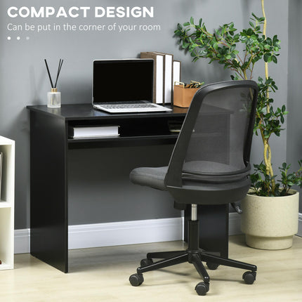 Modern Computer Desk, Home Office Table, Small Writing Desk with Storage Shelf,