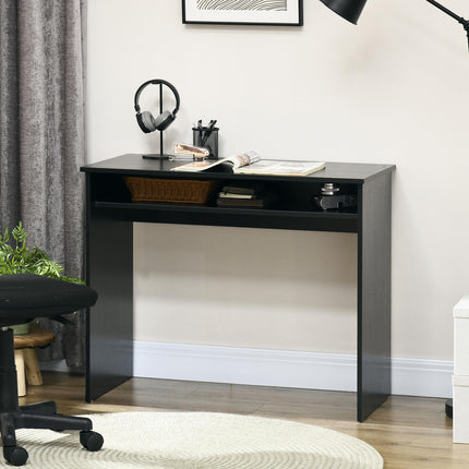 Modern Computer Desk, Home Office Table, Small Writing Desk with Storage Shelf,