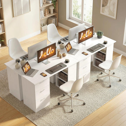 Computer Desk with Drawers, Home Office Desk, Writing Table, PC Workstationn