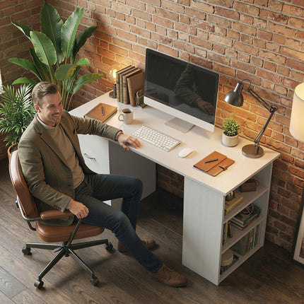 Computer Desk with Drawers, Home Office Desk, Writing Table, PC Workstationn