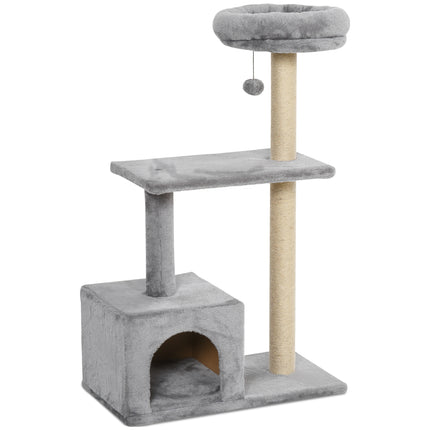 96cm Cat Tree for Indoor Cats Condo Sisal Scratching Post Cat Tower Kitten Play