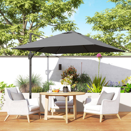 Patio Offset Parasol Umbrella - Dark Grey