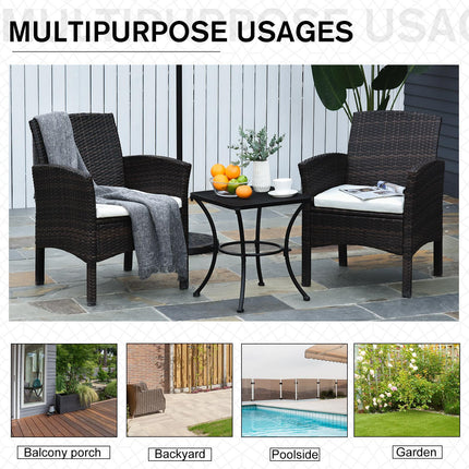 Metal Outdoor Bistro Table with Mesh Top 45cm Square - Black