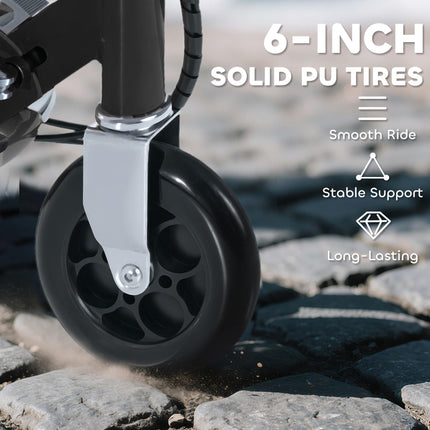 120W Foldable Kids Powered Scooter with Adjustable Seat and Handlebar - Black