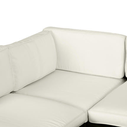 Set of 14 Outdoor Rattan Sofa Cushion Covers with Zips - Beige Polyester