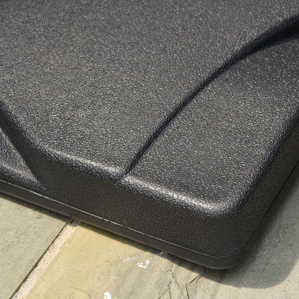 Square Cement Parasol Base Umbrella Weight Stand Fits 32-48mm Poles - Black