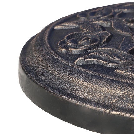 9kg Round Resin Garden Parasol Base for 38mm & 48mm Umbrella Poles - Bronze Tone