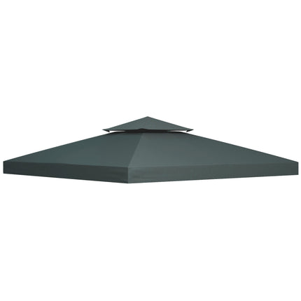 3 x 3 m Gazebo Roof Replacement with Two-Tier Ventilation - Grey