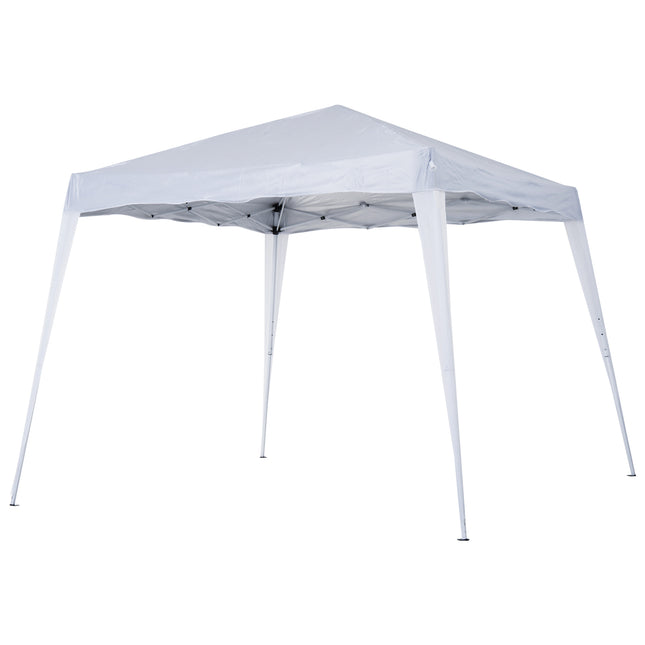 3 x 3 m Pop Up Canopy Tent Slant Leg with Carry Bag, Height Adjustable Party Gazebo - White