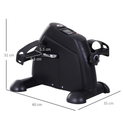 Mini Exercise Bike with LCD Display 35x40x31cm - Black