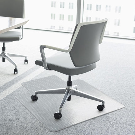 Office Carpet Protector Chair Mat 900x1200mm Clear Frosted Non-Slip Spike - Clear