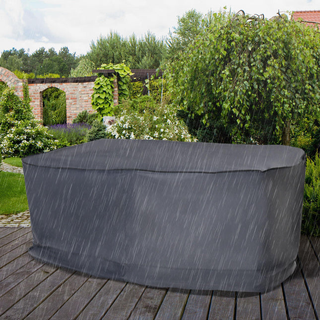 Heavy Duty Waterproof 2-3 Seater Outdoor Sofa Cover Set - Grey