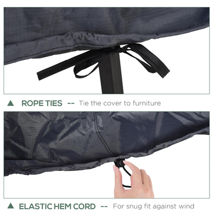 Heavy Duty Waterproof 2-3 Seater Outdoor Sofa Cover Set - Grey