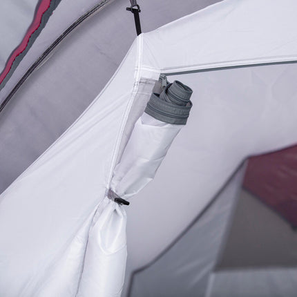 3 Person Camping Dome Tent with Two Rooms and Weatherproof Vestibule - Dark Grey