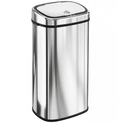 68L Automatic Sensor Lid Steel Kitchen Bin - Silver