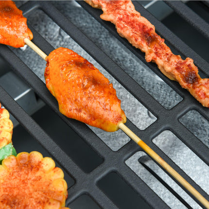 5 Burner Gas Barbecue Grill with Side Burner and Storage - Black