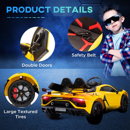 Lamborghini Aventador Licensed 12V Kids Electric Ride On Car Racing Car Toy with
