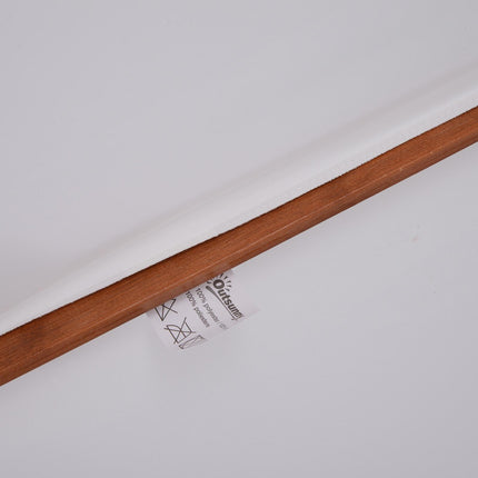2.7m Double Tier Patio Umbrella with Bamboo Frame - Cream White