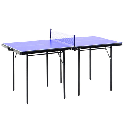 Folding Mini Compact Table Tennis Top with Professional Net Set - Blue