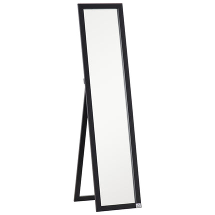 Full Length Freestanding and Wall Mirror 37 x 154 cm - Black