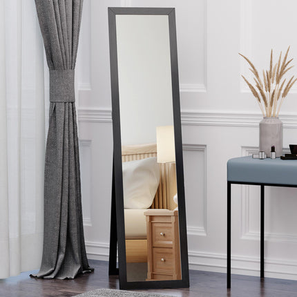 Full Length Freestanding and Wall Mirror 37 x 154 cm - Black