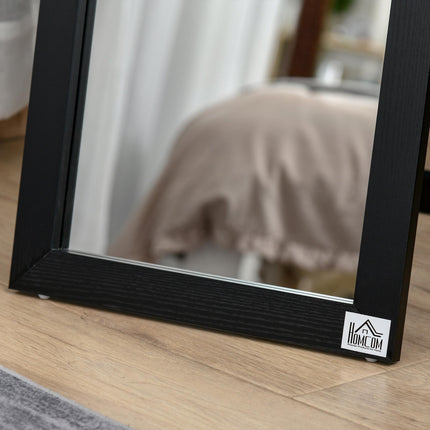 Full Length Freestanding and Wall Mirror 37 x 154 cm - Black