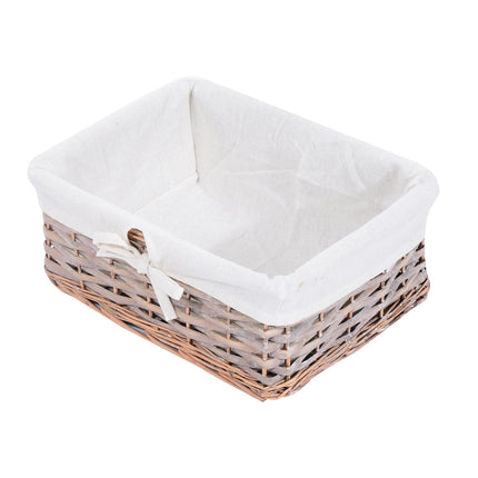 5 Drawer Wicker Basket Dresser with Wooden Frame Storage Cabinet - Natural Finish