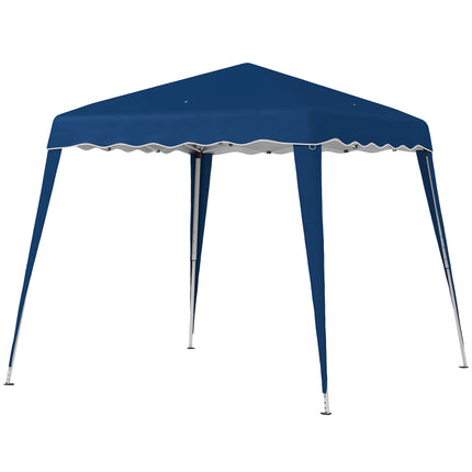 3M x 3M Pop Up Gazebo with 2.5M x 2.5M Adjustable Slant Leg Canopy and Carry Bag - Blue