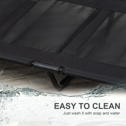 Large Elevated Indoor Outdoor Pet Bed for Dogs up to 30kg - Black