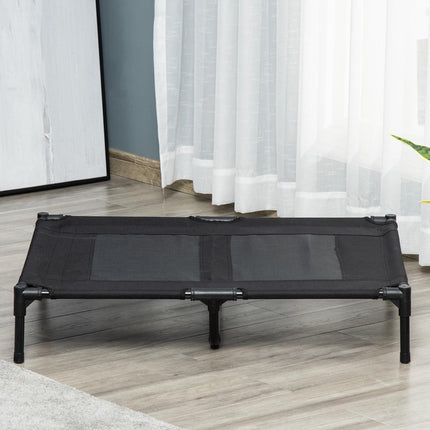 Large Elevated Indoor Outdoor Pet Bed for Dogs up to 30kg - Black