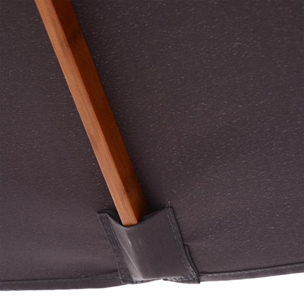 2 Metre Bamboo Frame Parasol with Tilt Mechanism - Deep Grey