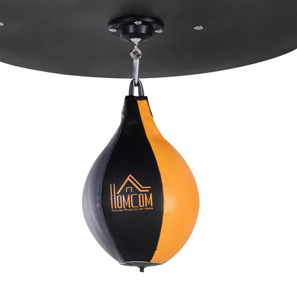 Freestanding Duo Punch Training Bag with Adjustable Height Sandbag and Steel Frame - Black and Grey